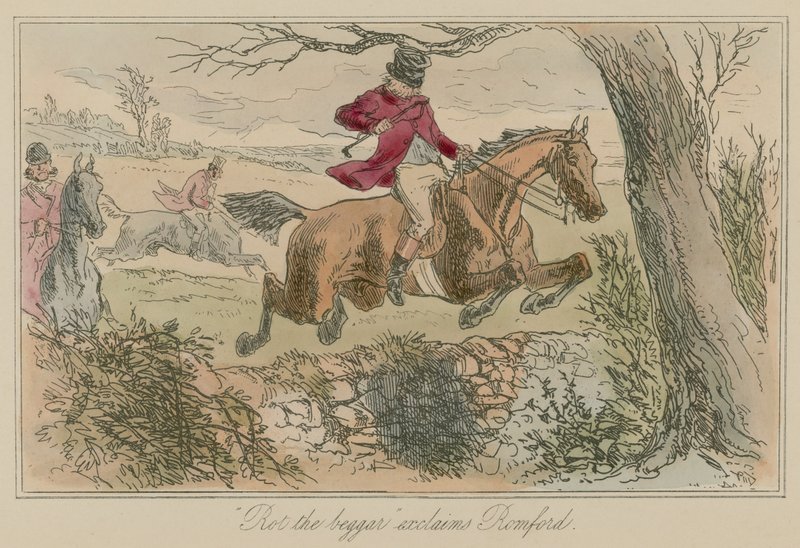 Rot the Beggar exclaims Romford  by Hablot Knight Browne