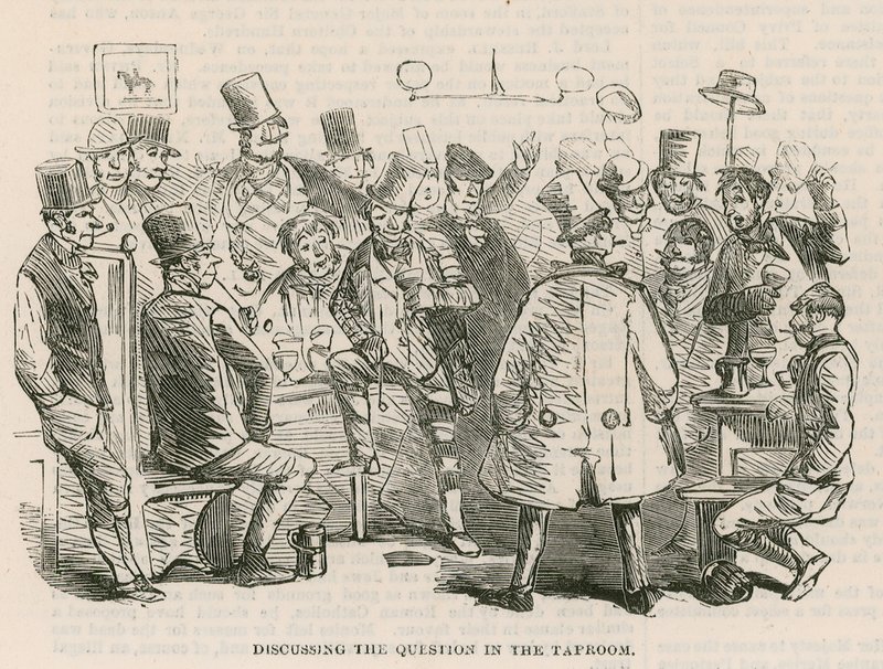 The Great Cab Strike: Barda soruyu tartışmak by Hablot Knight Browne