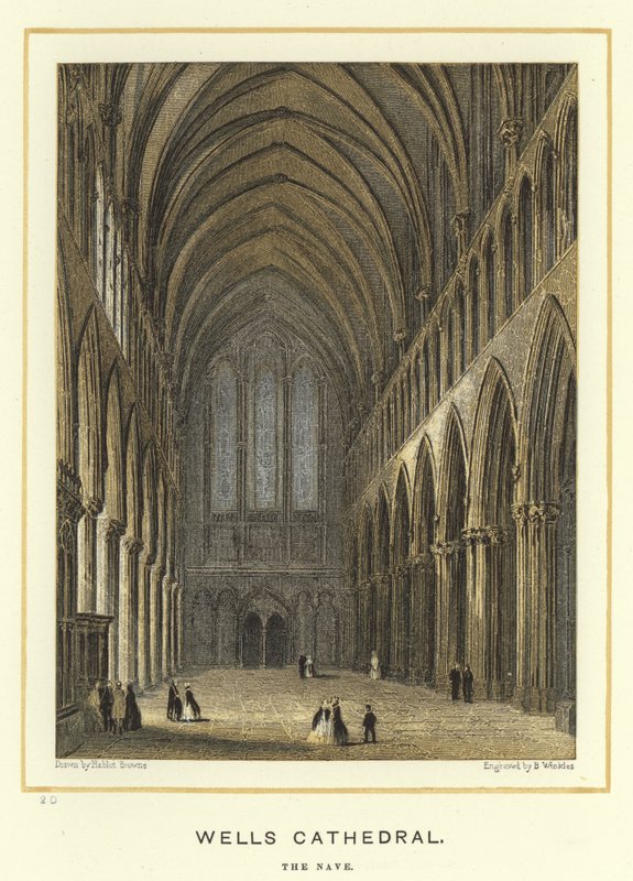 Wells Katedrali, nef by Hablot Knight Browne