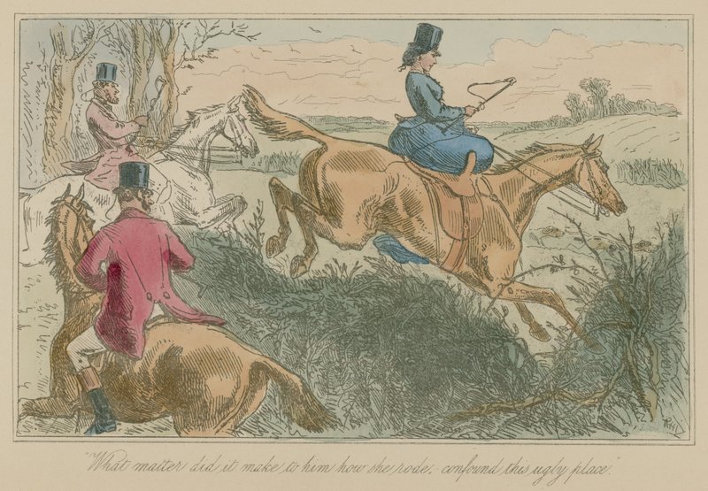 What matter did it make to him how she rode, confound this ugly place  by Hablot Knight Browne