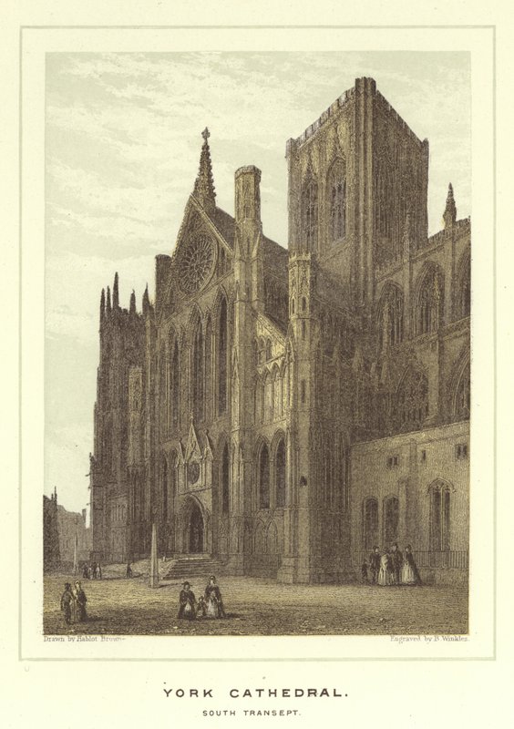 York Katedrali, güney transept by Hablot Knight Browne