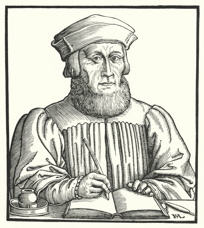 Johannes Aventinus, Bavyera Rönesans hümanist, tarihçi ve filolog (gravür) by Hanns Sebald Lautensack