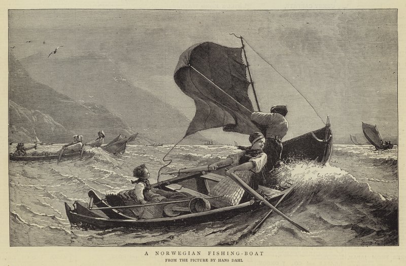 A Norwegian Fishing-Boat  by Hans Dahl