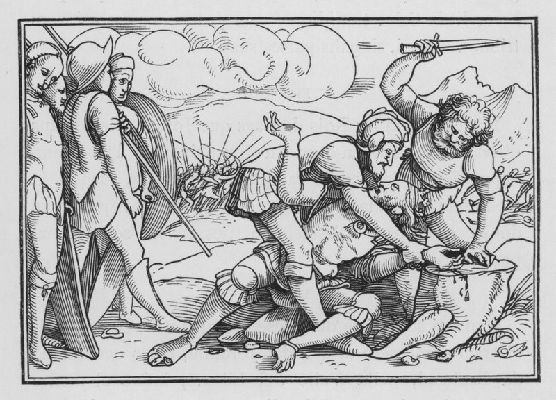 Adoni-Bezek Zulmünden Cezalandırıldı, Yargıçlar I, 6 by Hans after Holbein the Younger
