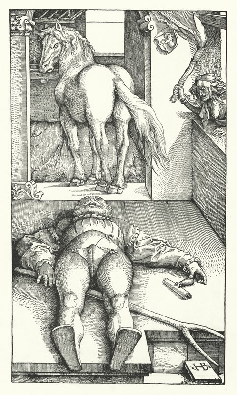 Büyülü Damat (gravür) by Hans (after) Baldung Grien