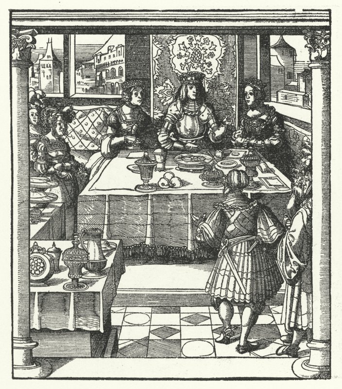 Avusturya Arşidükü Maximilian müstakbel eşi Burgundy Mary ve annesi Isabella of Bourbon