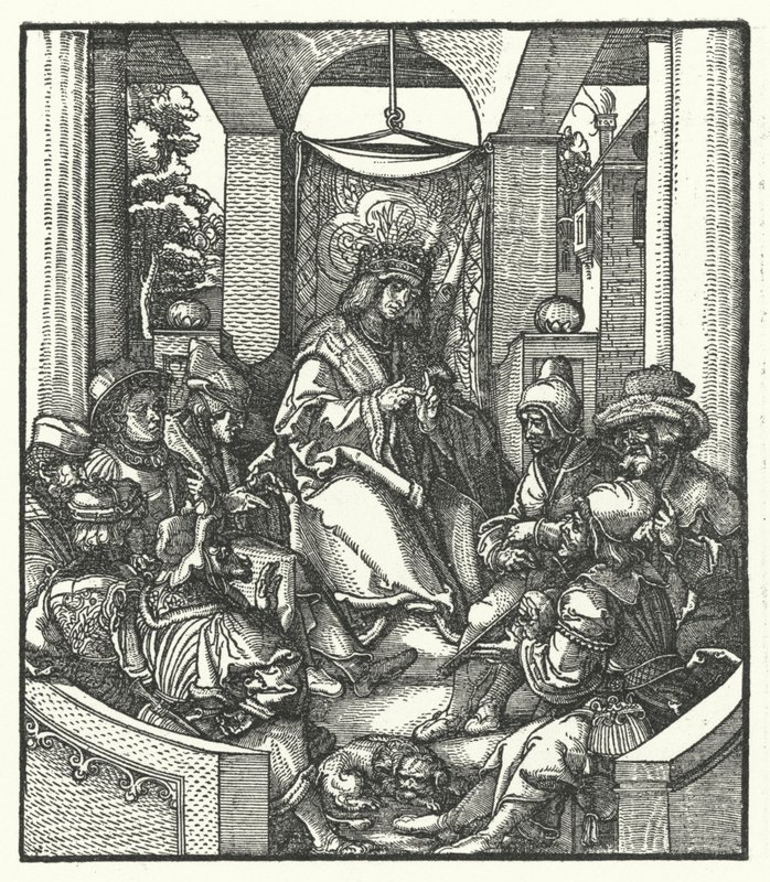 Fransa Kralı XI. Louis Flaman isyancılarla pazarlık yapıyor by Hans (after) Burgkmair
