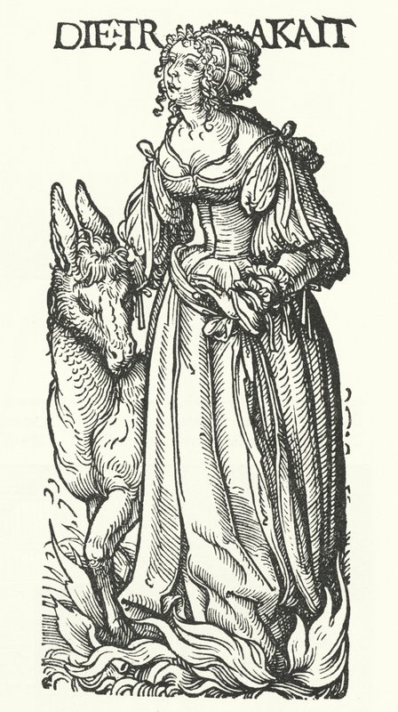 Tembellik: yedi ölümcül günahtan biri (gravür) by Hans (after) Burgkmair