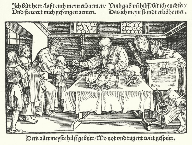 Hayırsever (gravür) by Hans (after) Burgkmair