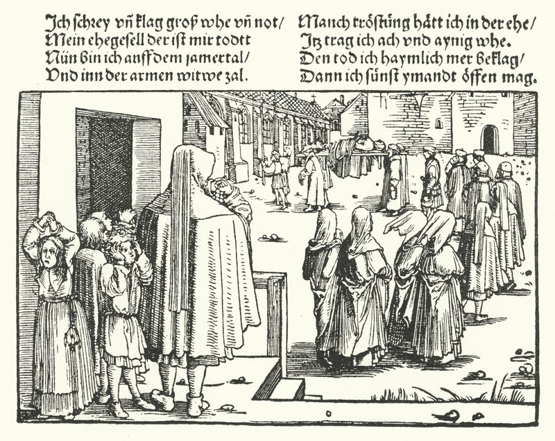Aile Reisinin Cenazesi (gravür) by Hans (after) Burgkmair