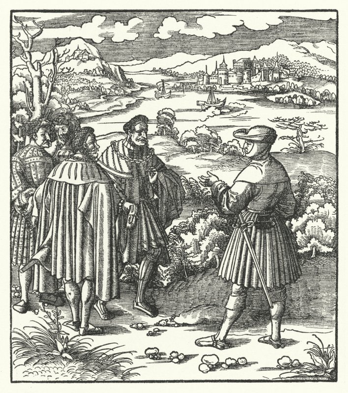 Kutsal Roma İmparatoru Maximilian I, c1496 (gravür) by Hans (after) Burgkmair