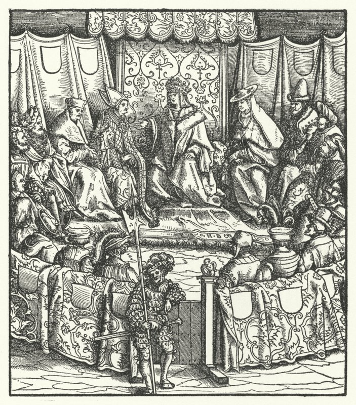 Kutsal Roma İmparatoru Maximilian Macarlarla müzakere by Hans (after) Burgkmair