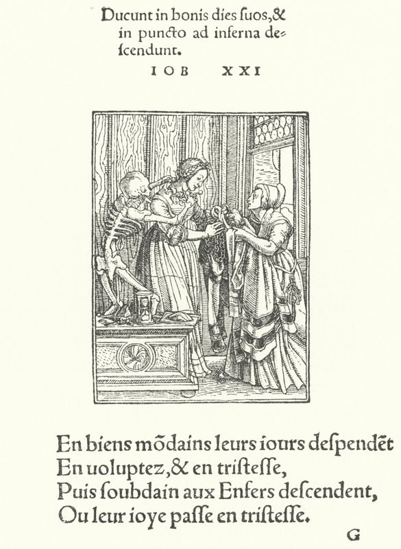 Kontes veya Gelin (gravür) by Hans (after) Holbein the Younger