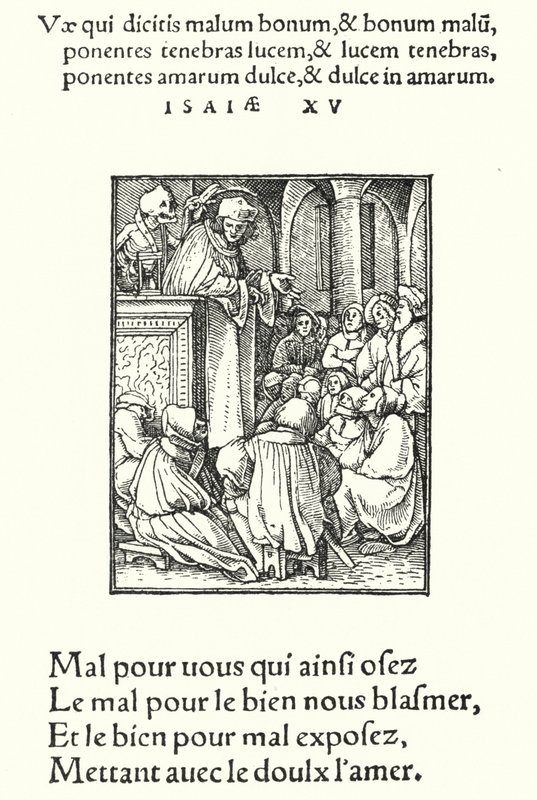 Preacher (gravür) by Hans (after) Holbein the Younger