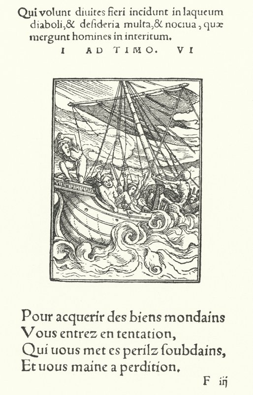 Fırtınadaki Denizci (gravür) by Hans (after) Holbein the Younger