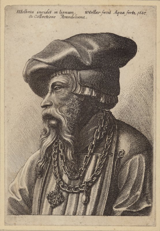 Zincir kolye ile sakallı adam by Hans Holbein der Jüngere