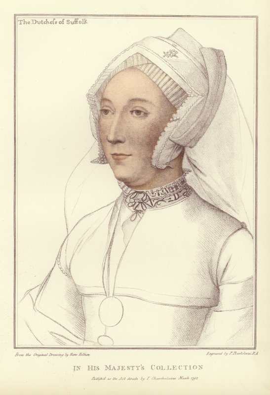 Suffolk Düşesi (aquatint) by Hans Holbein der Jüngere