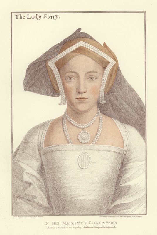 Frances Howard, Surrey Kontesi (aquatint) by Hans Holbein der Jüngere