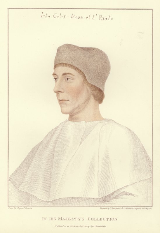 John Colet, St Paul Katedrali Dekanı (aquatint) by Hans Holbein der Jüngere