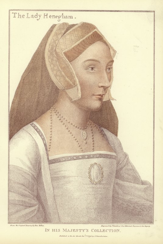 Mary, Leydi Henegham (aquatint) by Hans Holbein der Jüngere