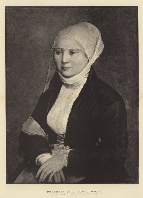 genç bir kadın portresi by Hans Holbein der Jüngere