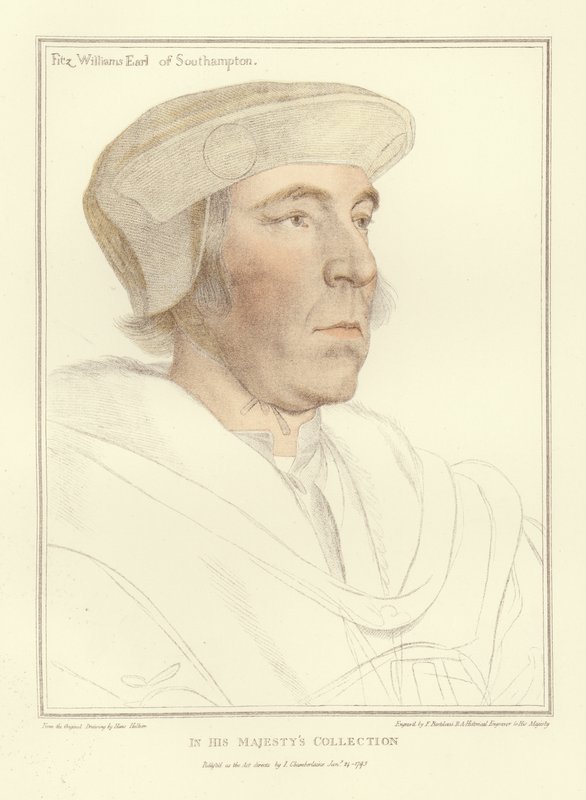 William FitzWilliam, Southampton Kontu (aquatint) by Hans Holbein der Jüngere