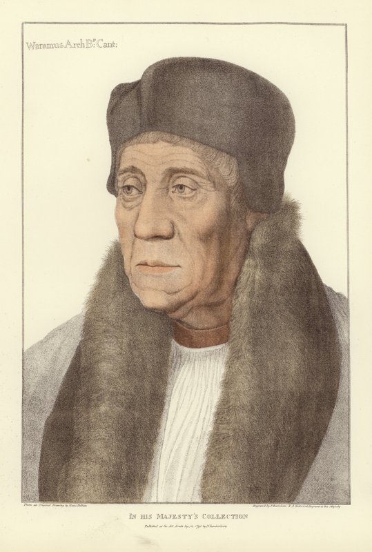 William Warham, Canterbury Başpiskoposu (aquatint) by Hans Holbein der Jüngere
