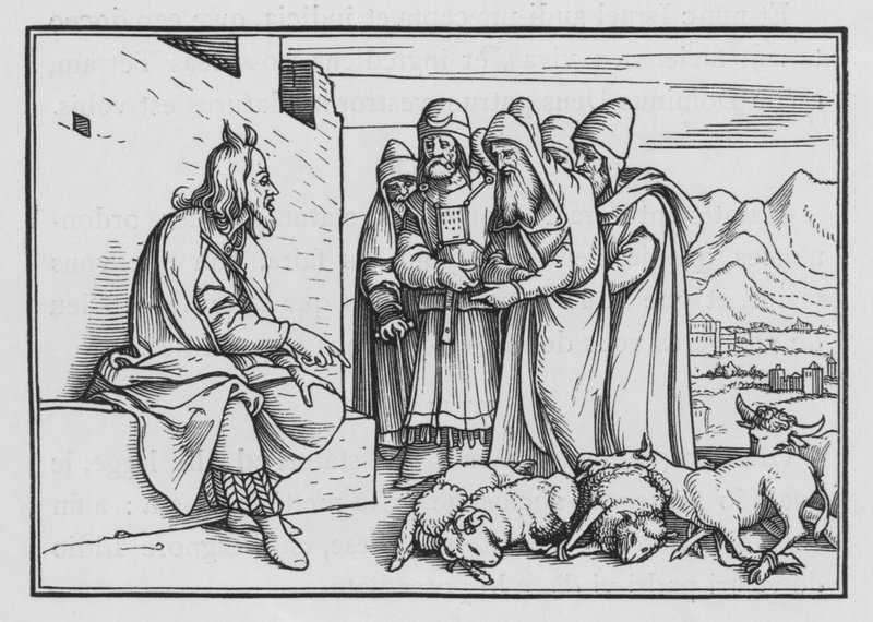 Musa Gibi Ortaya Çıkacak Bir Peygamber, Tesniye XVIII, 15 by Hans Holbein der Jüngere