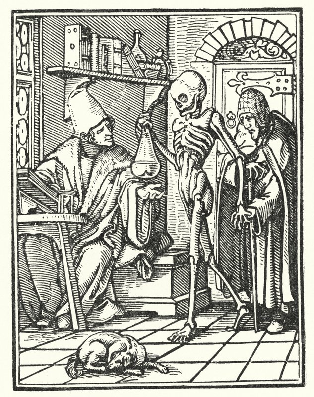 ölüm ve doktor by Hans Holbein der Jüngere