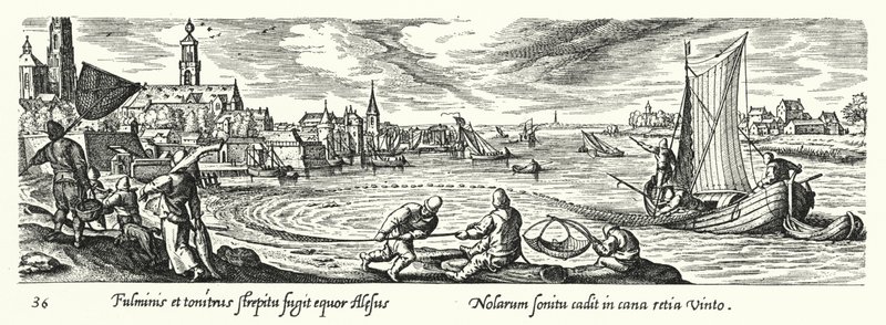 Küresel ağ ile balık tutmak by Hans after Bol