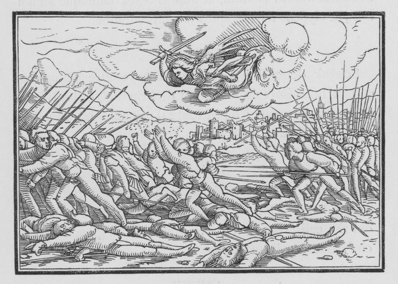 Bir Melek Asurlu Ev Sahibini Yok Eder, 2 Chronicles XXXII, 21 by Hans after Holbein the Younger