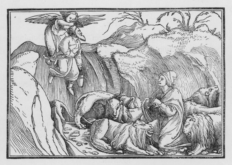 Aslanların İnindeki Daniel, Bel ve Ejderha I, 36 by Hans after Holbein the Younger