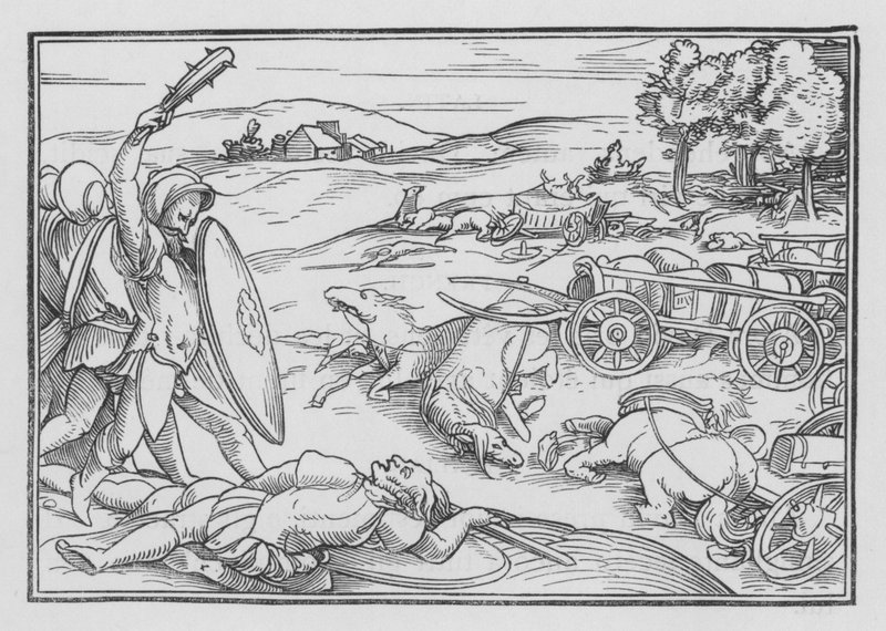 David Smitheth Hadadezer ve Suriyeliler, 2 Samuel VIII, 3 by Hans after Holbein the Younger