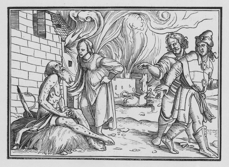 Eyüp Karısını Azarladı, II. İş, 9 by Hans after Holbein the Younger