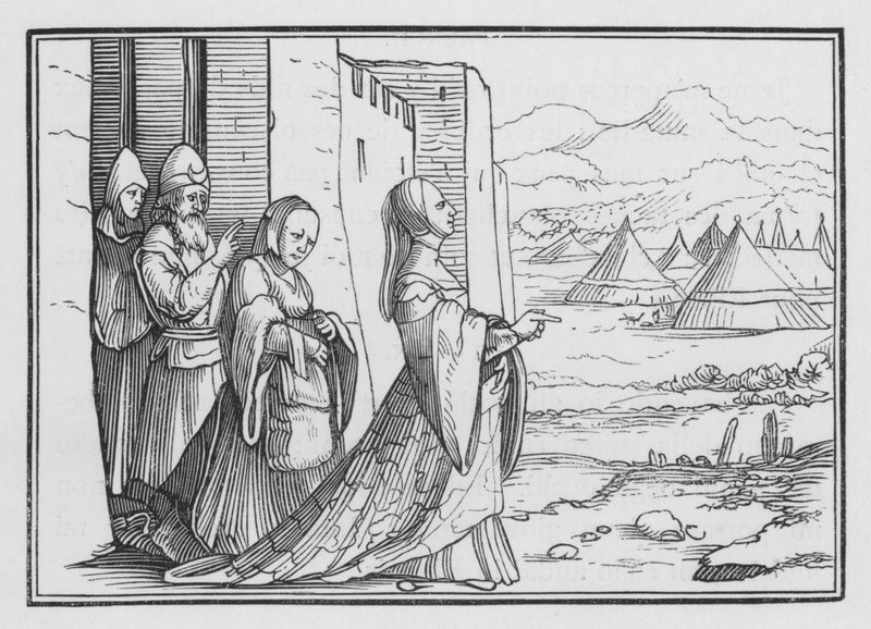 Judith ve Hizmetçisi Asur Kampına Gidiyor, Judith X, 6 by Hans after Holbein the Younger