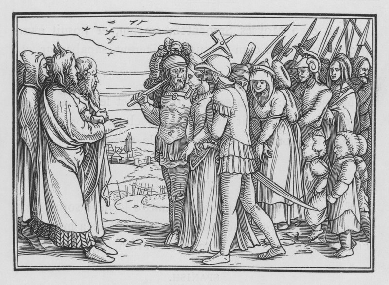 Midyanlılar Bozuldu ve Balam Öldürüldü, Sayılar XXXI, 9 by Hans after Holbein the Younger