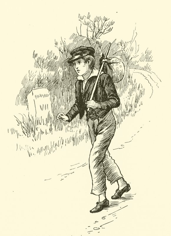 Oliver Twist, Londra yolunda by Harold Copping