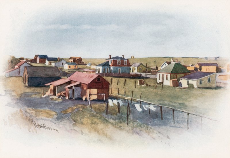 Bir Prairie kasabası, Gleichen, Alberta by Harold Copping