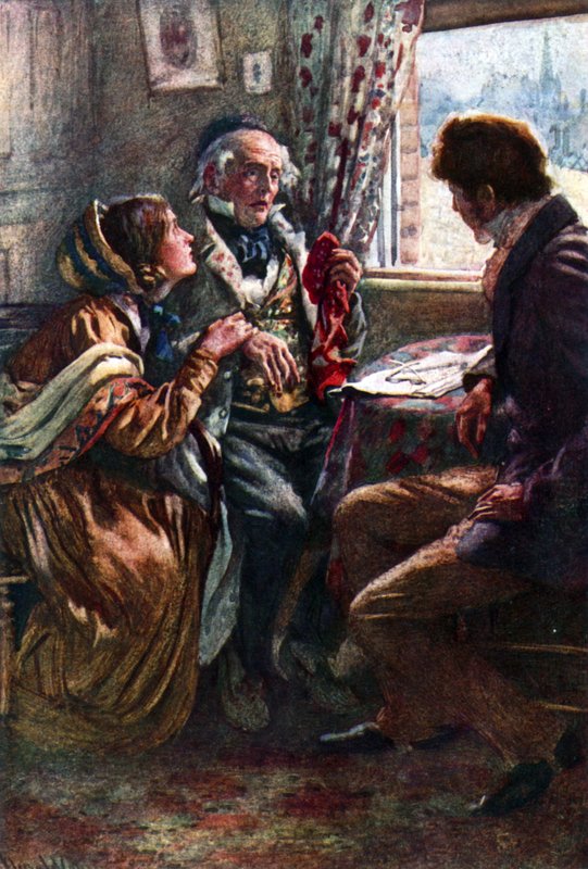 Arthur Clennam İyi Haberi anlatıyor by Harold Copping