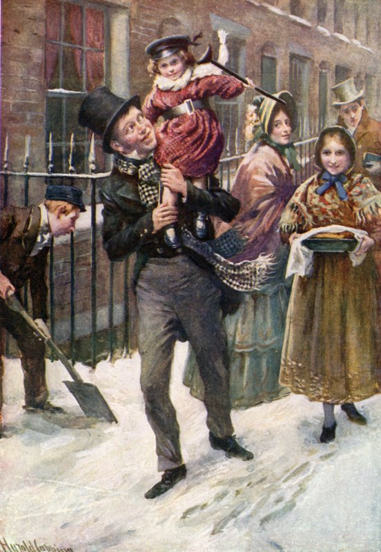 Bob Cratchit ve Minik Tim by Harold Copping