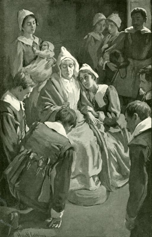 Christiana çocuklarını kutsuyor by Harold Copping