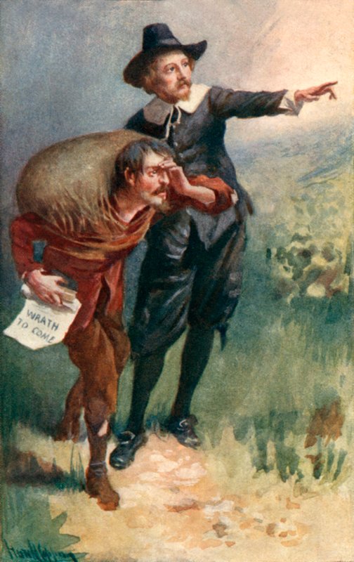 Evangelist yolu gösteriyor by Harold Copping