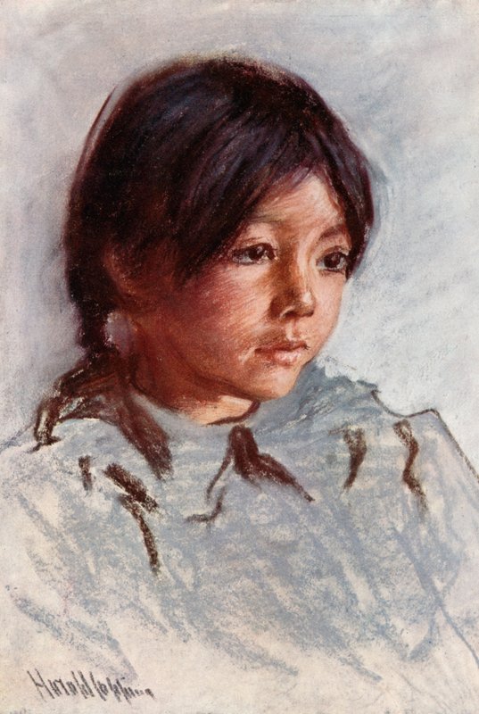 Kızılderili Çocuk Başkanı, Blackfoot Reservation, Alberta by Harold Copping