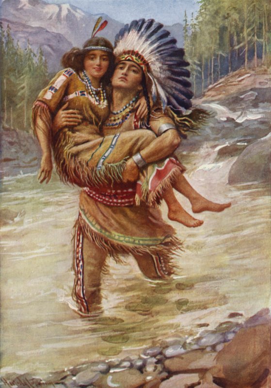 Hiawatha ve Minnehaha by Harold Copping