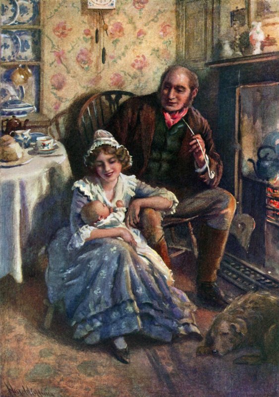 John ve Dot Peerybingle (renkli taş) by Harold Copping