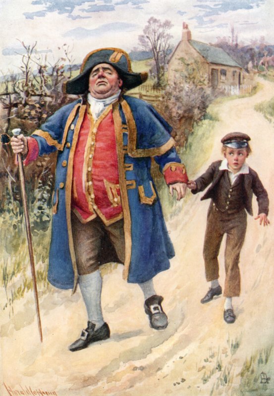 Bay Bumble ve Oliver Twist (renkli taş) by Harold Copping