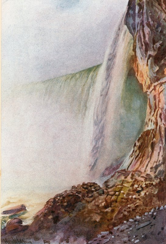 Niagara, Şelalelere aşağıdan bir bakış by Harold Copping