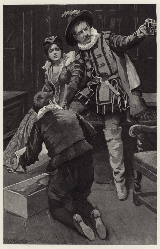 Petruchio, şapkanın bir porringer içinde kalıplandığını söyleyerek yeniden fırtınaya başladı. by Harold Copping