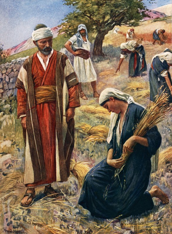 Ruth (renkli taş) by Harold Copping