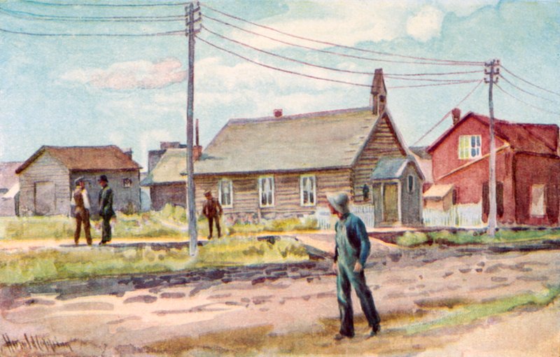 Log-Kabin Kilisesi, Lloydminster by Harold Copping
